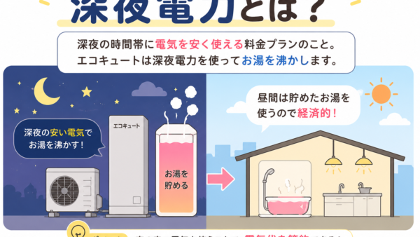 深夜電力とは？オール電化とエコキュートで電気代を節約する仕組みをわかりやすく解説｜福岡県春日市・大野城市・那珂川市　想いを形に工房