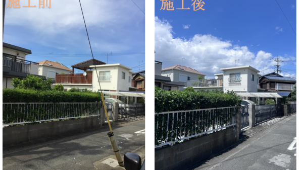 M様邸 木製フェンス・ウッドデッキ・テラス屋根の撤去工事を行いました！